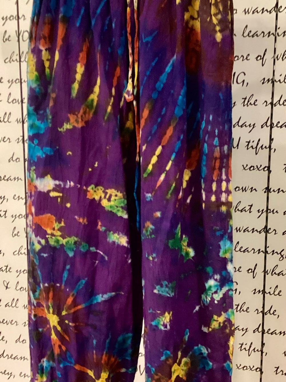 Purple Tie-Dye Joggers - Vibrant Multicolor Tie Dye
